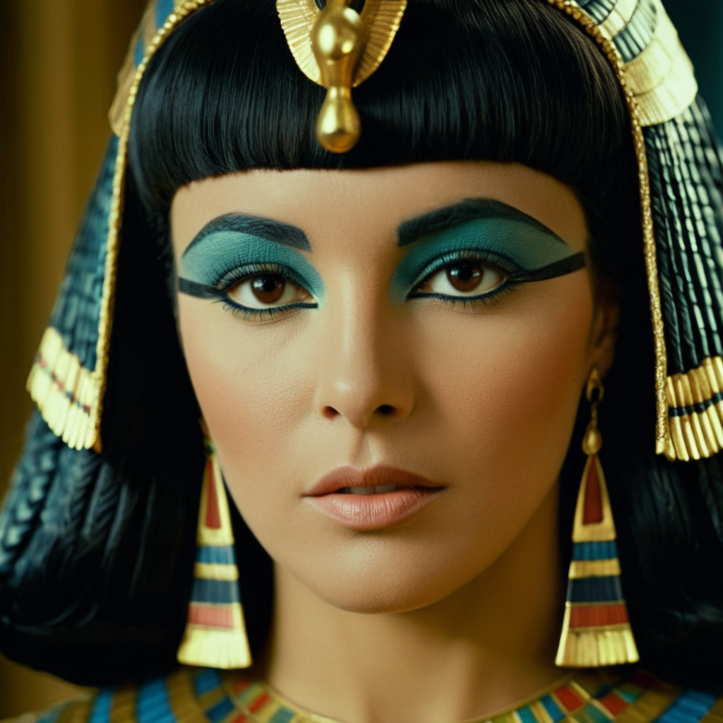 cinematic film still of  <lora:Cleopatra:1.2>
Cleopatra a closeup of a sexy woman with a headdress and a feathered headpiece staring at camera Queen of the Ptolemaic Kingdom of Egypt, shallow depth of field, vignette, highly detailed, high budget, bokeh, cinemascope, moody, epic, gorgeous, film grain, grainy