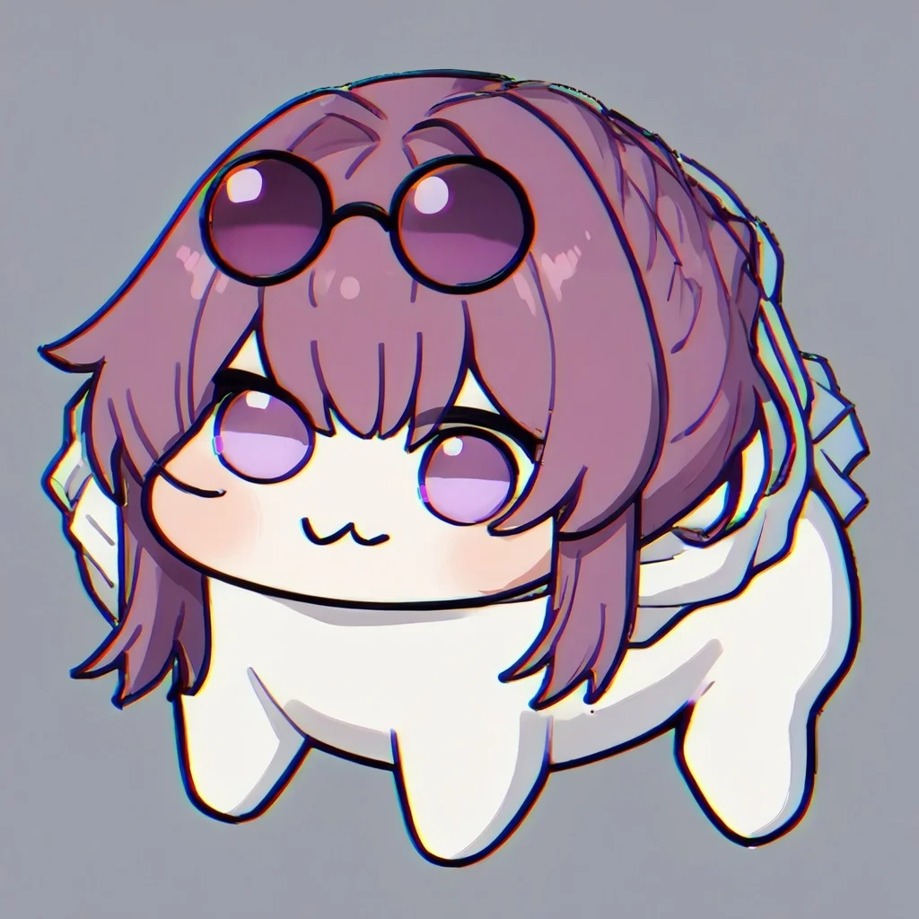 score_9,score_8_up,score_7_up, source_anime,
doro, creature, :3, chibi, no humans, white skin, four legs, solid circle eyes, no pupils, all fours,
potkafka,purple hair,purple eyes,eyewear on head,
<lora:potkafka_v1.6:0.9>,
<lora:chromaticAberrationPDXL2_v3:0.35> chromatic aberration <lora:Doro_X_PDXL_V1:1>