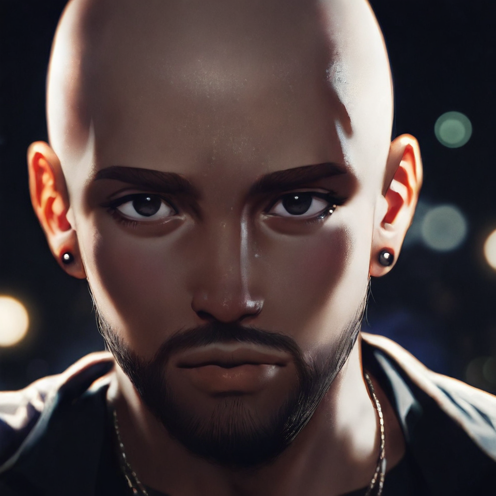 cinematic film still of <lora:detailed skin style illustriousXL v1:1>
a closeup of a very dark skin black African man with a black shirt and a necklace staring at camera, perfect skin, detailed skin pore, realism style, perfect image, perfect body, perfect anatomy, sharp image, detailed image, high quality photography, skin texture style, solo, looking at viewer, short hair, simple background, earrings, facial hair, black background, portrait, stud earrings, very short hair, bald, buzz cut, cinematic photography style, chiaroscuro style, shallow depth of field, vignette, highly detailed, high budget, bokeh, cinemascope, moody, epic, gorgeous, film grain, grainy