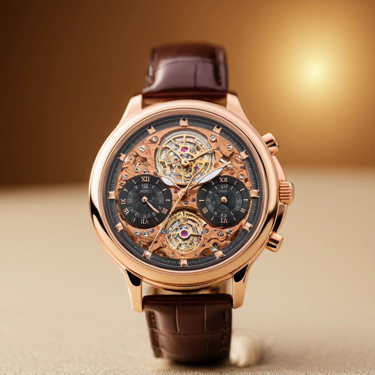 <lora:W4tch35_05XL-final:1>,an advertising photograph of a beautiful (W4tch35:1.2) as a (luxury_watch:1.3) watch,on a watch stand,with detailed movement,medium shot,tilt shift,bokhe,8k wallpaper,masterpiece,photorealistic,HDR UHD,high contrast,hyper realistic,volumetric lighting,