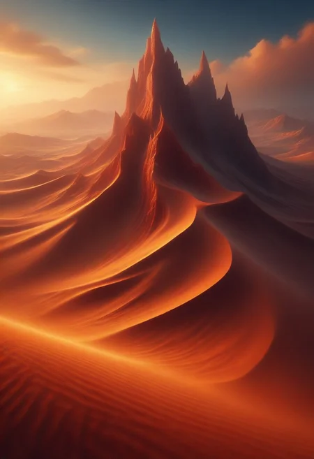 Sharp background,best quality,extremely_detailed,,up_8,up_9,8k,master_class,masterpiece,real good,totally awesome.vibrant colors,realism,perfect beautiful early morning light). Fantasy - a city in the desert. A witch of the desert. A sandwich store.