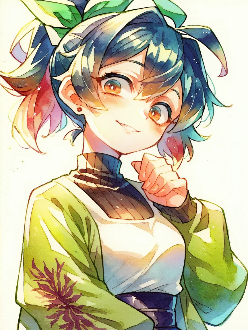 score_9, score_8_up, score_7_up, score_6_up, score_5_up, <lora:ohr_cnXLP:1> ohr_cn, solo, traditional media, watercolor (medium), 1girl,