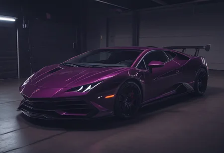 neonpunk style diablo,<lora:CHV-Zoom:1>,Cornelisz Hendriksz Vroom vehicle,car,garage [1],dark streets [2], . cyberpunk, vaporwave, neon, vibes, vibrant, stunningly beautiful, crisp, detailed, sleek, ultramodern, magenta highlights, dark purple shadows, high contrast, cinematic, ultra detailed, intricate, professional
