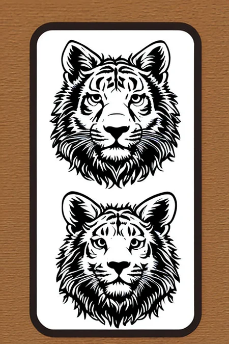 leo animal ((stickers)) retro (high quality) <lora:stickersAnimeStyle_v10:0.6>, closeup