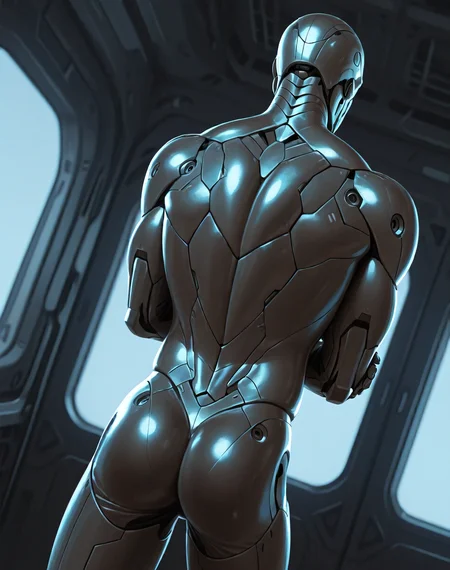 <lora:T_3000_(Terminator)_(Illustrious)_(AD):1> T 3000, muscular, robot, 
((
interior, science fiction, 
dutch angle, dynamic action, male focus, solo, fully armored, villain, sexy male physique, solo, powerful, superiority, back muscular, back view, butt, arms crossed, 
)),
BREAK: very awe, aesthetically pleasing, masterpiece, best quality, amazing quality, very aesthetic, depth of field, absurd details, depth of field, atmospheric rendering, natural shading, soft shading, 
BREAK: lazympos, lazypos (3),