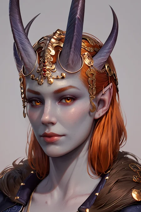 score_9, score_8_up, score_7_up, score_6_up
<lora:BGMizora:1.0>
BGMizora, 1girl, orange hair, horns, grey skin, jewelry, pointy ears, looking at viewer, simple background, portrait