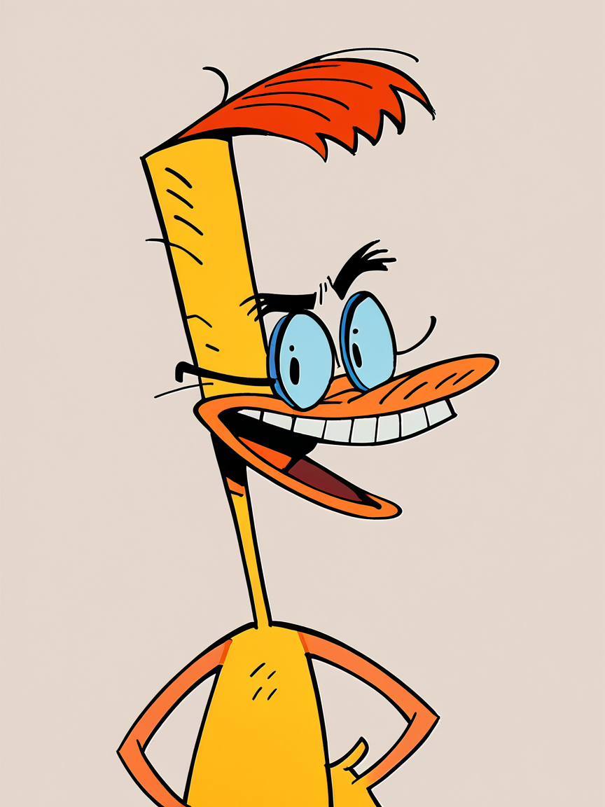 score_9, score_8_up, score_7_up, score_6_up, <lora:Dm4nXLP:1> dm4n, flat color, duckman,