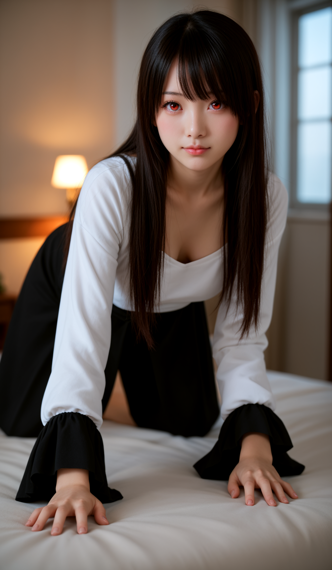 zPDXLrl,zPDXL2,(kurumi tokisaki casual, (tokisaki kurumi:1.2), long hair, black hair, (red eyes:1.3), long sleeves, dress, pantyhose, (hair over one eye:1.5), (black dress:1.5), black pantyhose, (puffy sleeves:1.5), choker, collarbone, skirt, black skirt, flowers, hair flowers, purple flowers, twintails, low twintails,),underwear,panty,presenting,asian,having sex,narrow waist,wide hips,sexy,fantasy,dreamlike,unreal,science fiction,charming,alluring,seductive,erotic,enchanting,cleavage,exposed,
(Amazing geometric art in the style of Tetsuya Fukushima, a small city shaped like a pyramid, favela like construction, insanely detailed, vibrant colors, painterly, 8k, hdr, masterpiece),,(excited,  close-up, jack-o'challenge, flexible, spread legs, top-down bottom-up, sweating profusely, , hairy pussy, medium breasts, uncovered breasts,  saliva,  soft lighting),
shine,glowing,energy,(stochastic angle, stochastic pose,stochastic action),Close-up photo,scared,W-sitting,from front,flowers,messyvery long hair with bangs,wearing Green button-up shirt with white jeans,
(fleur-de-lis),(scintillating included (i3) pearl, briolette cut, pavilion facets, 10.00 carat, astonishing,    oily, rose gold, robust, wear resistance, modification, classic setting, sustainable, exquisite, rustic, vintage, birthstones),( star cluster subterranean gallery,cave cricket,mosquito,cave resonance),