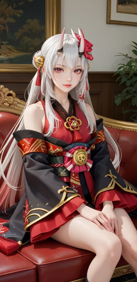 score_9,score_8_up,score_7_up,(masterpiece:1.2),(best quality:1.2),(extremely detailed:1.2),(extremely detailed face),(ultra detailed),8k,<lora:ayame.pony:0.8>,ayame,couch,
