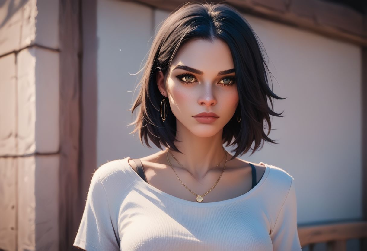 (18yo, white, dark hair, no makeup, twink, sissy, short, petite, medium breasts, cowboy)  , in western town, detailed background, score_9, score_8_up, score_8_up, Expressiveh, realistic, hyper realistic