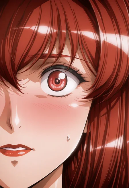 masterpiece, best quality, absurdres, highres, detailed background, <lora:hyperSD8:1>, (uru5h1h4r4), face focus,
YUR1N45UZUK4Z3, 1girl, long hair, red hair, hair intakes, hair between eyes, red eyebrows, red lips, (red eyes, detailed eyes), embarrassed, blush, blushing, full-face blush, embarrassed, surprised,