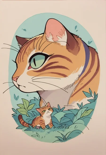 score_9, score_8_up,score_7_up, source_ anime, 1girl, simple background,traditional art, cat, standing, forest, double rainbow,
<lora:Traditional_art_v4_USENEG:-0.9>