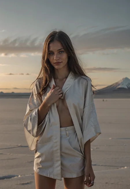 [ng_deepnegative_v1_75t:0.95] (smiling, cheerful, colorful:1.3) Girls-Next-Door_Michelle (Photograph of Lexie Douglas in Salar de Uyuni, Bolivia, The world's largest salt flat, creating a vast, mirror-like surface during the rainy season., french twist haircut:1.4) (fully clothed in kimono jacket:1.5)
(cosmos:1.7)
<lora:skin_slider_v10:0.7><lora:epiCRealismHelper:1.5>
PA7_Human-Likeness  kkw-ph1 Style-DA jp-Alina-3100
<lora:IGInfluencerV1:0.4> <lora:HD Horizon v1_0:0.6> <lora:SDXLrender_v2.0:0.6> <lora:Background Detail Enhanced_Si_v3.0:0.8> <lora:add_detail:-0.5> OverallDetail <lora:detailSliderALT:0.5> <lora:Mild detail adjusterV10:0.4> <lora:J_origami:0.45> J_origami <lora:weight_slider_v2:-0.55> <lora:PA7_Photo:0.2> PA7_Photo <lora:PA7_Beautify:0.05>