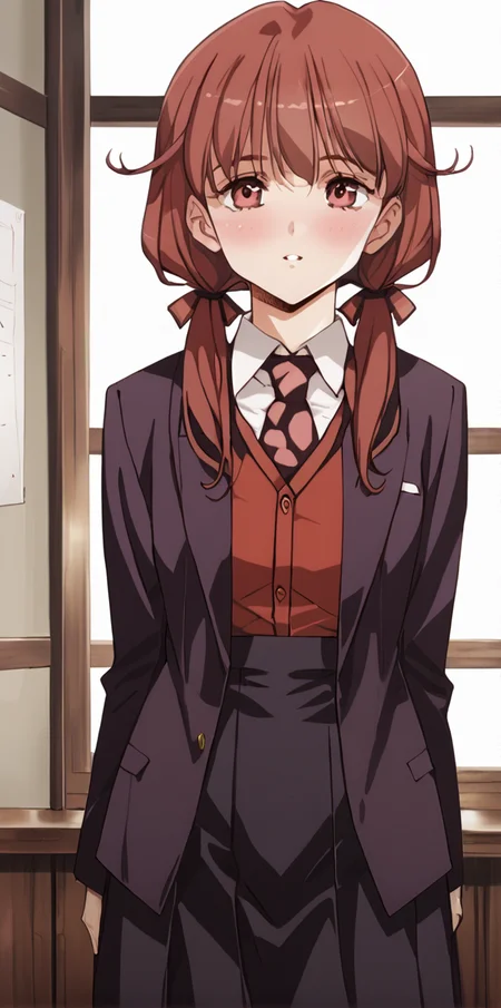 1girl, absurdres, uncensored,
score_9, score_8_up, score_7_up, score_6_up, source_anime, zPDXL3,
(mature female),
BREAK
indoors, seductive smile, smile,
BREAK
,
BREAK
isuzu, yellow eyes, red hair, twintails, school uniform, low twintails, blazer, shirt, white shirt, collared shirt, necktie, black skirt, black pantyhose,
<lora:Urushihara Satoshi_XL_PONY_V2:0.9>,<lora:edomaeelf:0.8>