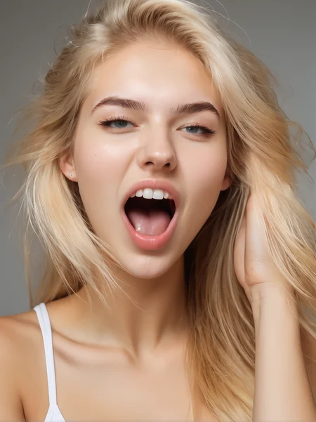 1girl, 20yo, portrait,  blond, yawn,
<lora:neysasynth-sdxl-lora-v1:1>