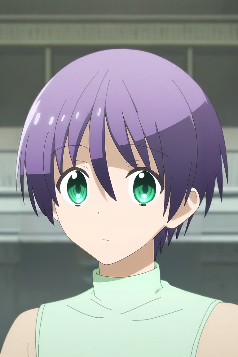 score_9, score_8_up, score_7_up, source_anime, rating_safe, , anime screencap, anime coloring, , looking at viewer, depth of field, 1boy, solo, male focus, <lora:nasa_yuzaki_pony:0.88>, nasa_yuzaki, purple hair, green eyes, short hair, hair between eyes, symmetry, tokyo tower, dark, leaning on object, :\3, sleeveless shirt,, <lora:sdxl_lightning_8step_lora:1>