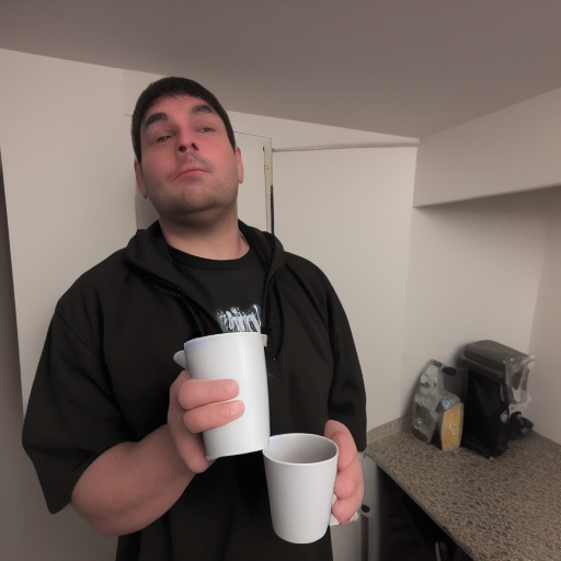 IMAGE OF A OHWX MAN, holding a cup