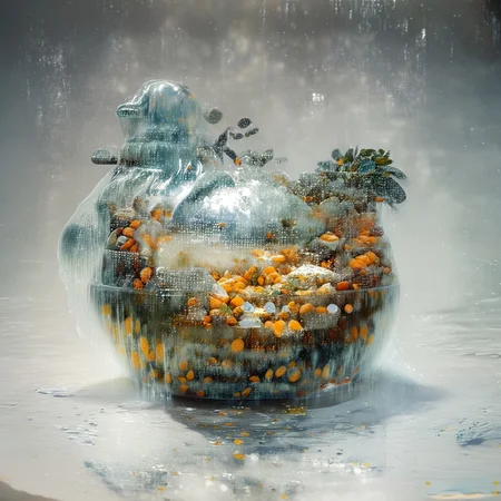foodphoto, a bowl of fruit made out of slime, fruit in a bowl, fruit made of slime, fruit still life, bowl made of slime, table made of slime,
natural light, no bright spots,
((translucent slime)), ((transparent slime)), made of water, (bioluminescent slime), sl1m3, slime, slime-morph, ais-blmn, saturated colors, no creatures, no humans, no monsters, no pokemon, scenery only, scenery, ral-lava, watce
