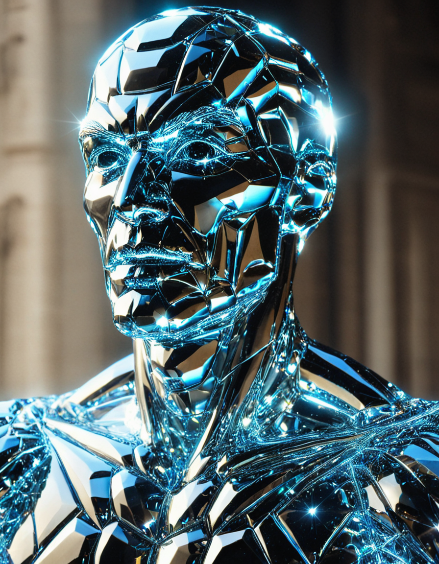 man made from crystal