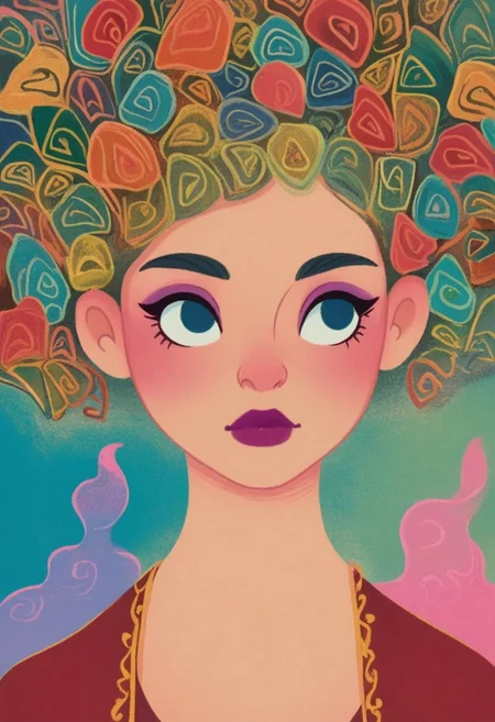 MSMLN, 1girl, Genie, masterpiece, realistic photography, colorful background, detailed portrait, intricate details, rich colors, realistic style,, <lora:add_detail:0.5>