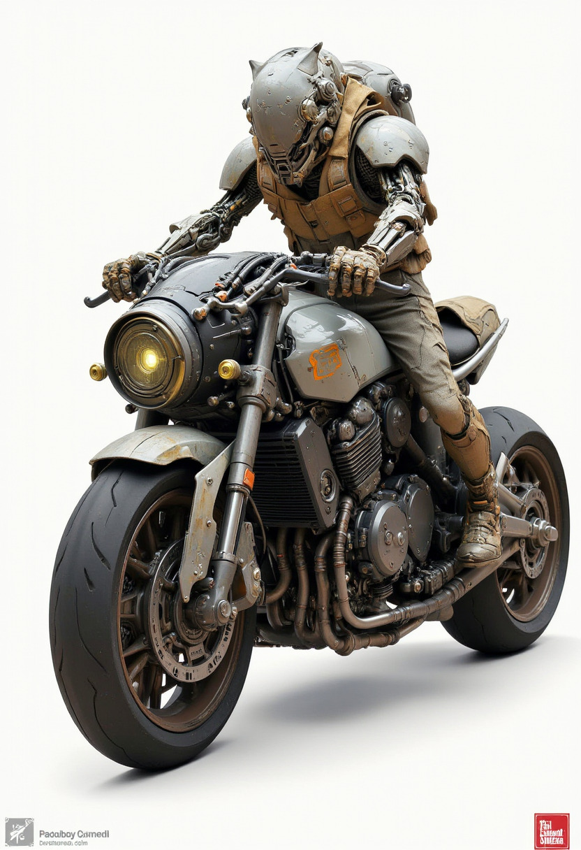 Vehicle, sci-fi, alien, motorcycle, hover, front ball wheel, armored armor, armadillo, tribal markings. Recypu style.