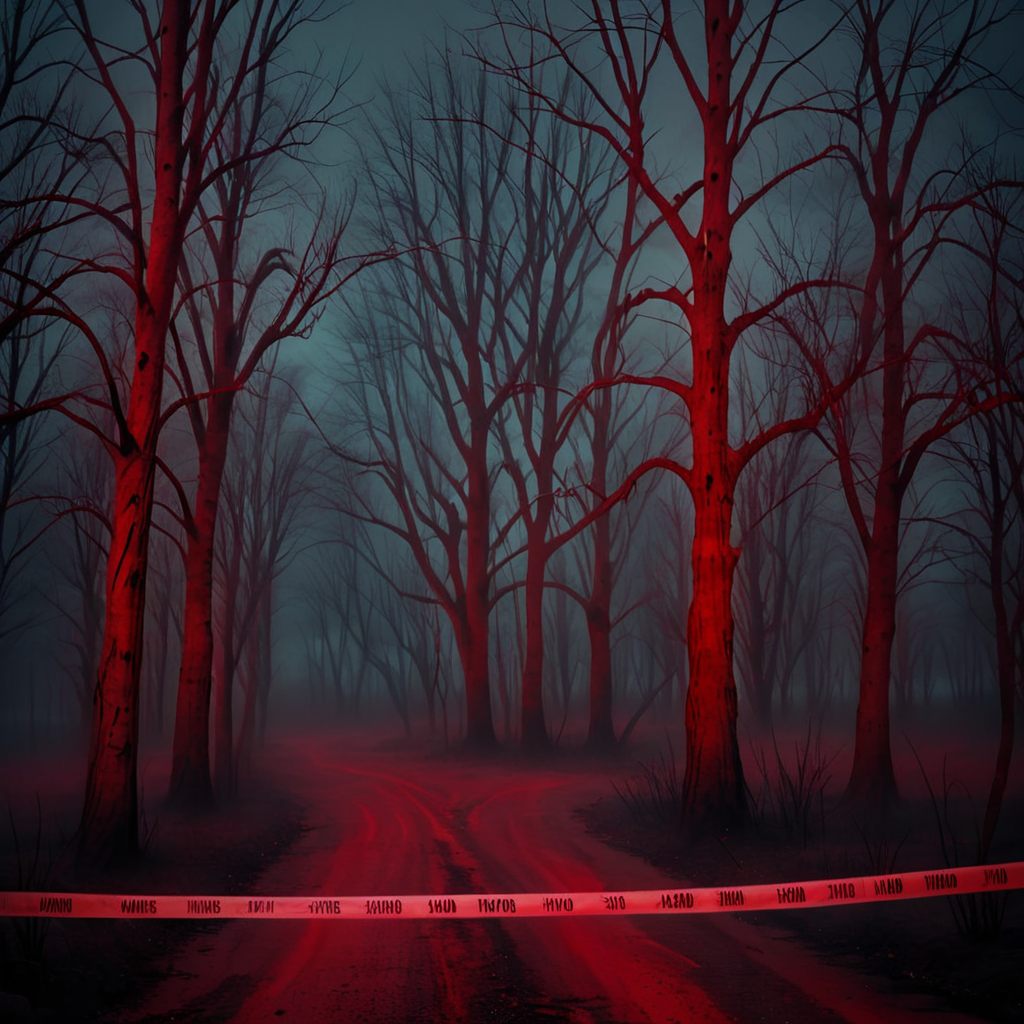 Masterpiece,absurd resolution,8k,high resolution,
NightScapes,3am,creatures,trees,bare tree,night,(dark:1.5),fog,,horror (theme),red theme,found tape,grain tape
, <lora:NightScapes_XL:0.8>