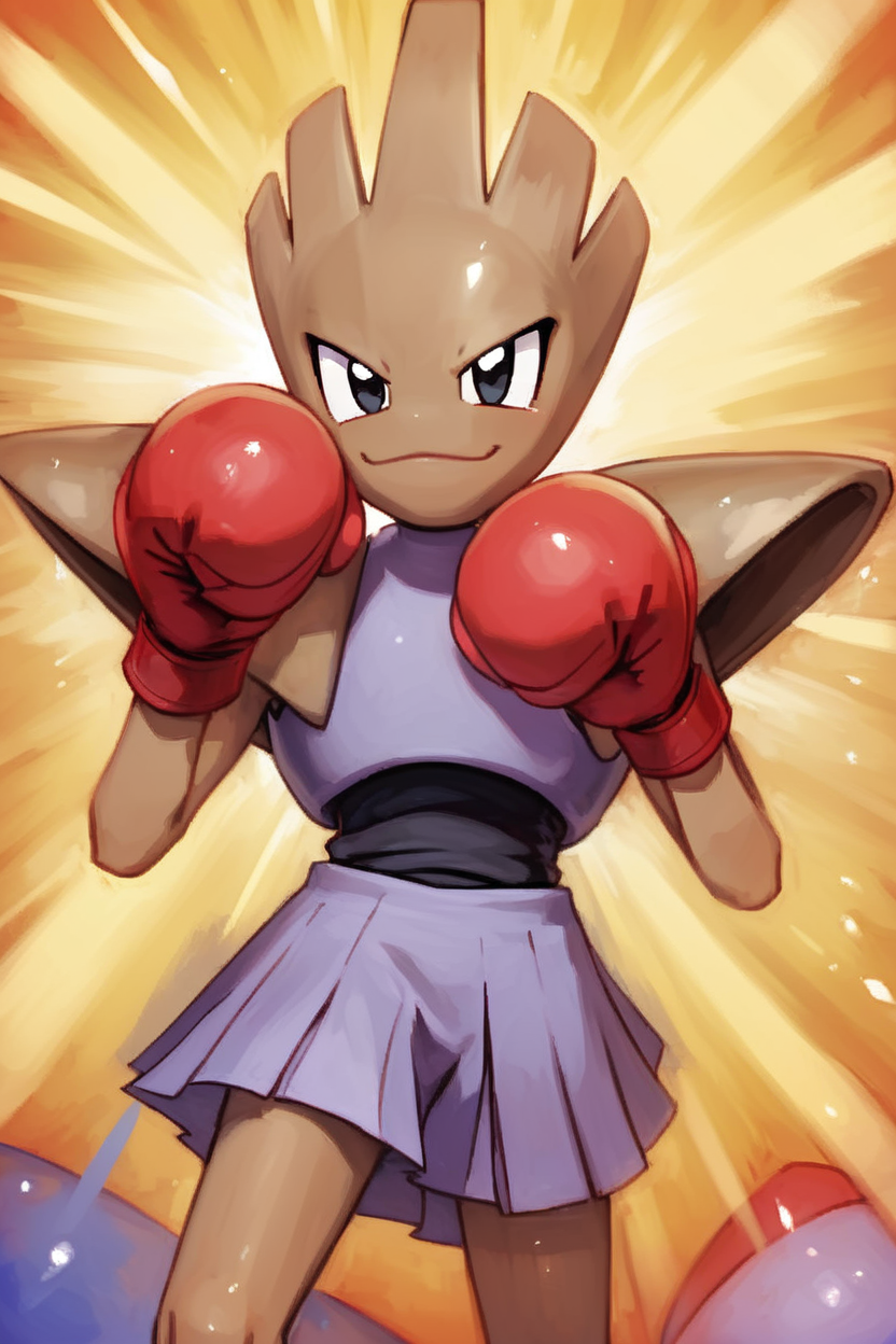 score_9, score_8_up, score_8,     BREAK, , ,,,  zzHitmonchan, no humans, boxing gloves, black eyes, pokemon (creature),   <lora:Hitmonchan_Pokemon_PDXL:1.0>,  ,,,  , BREAK, smile, closed mouth, looking at viewer, cowboy shot,  ,,, embedding:zPDXL, Expressiveh, ,,, <lora:MantisStyle_PDXL_v2:0.8>, <lora:SDXLFaeTastic2400:0.5>, <lora:Expressive_H-000001:0.4>,