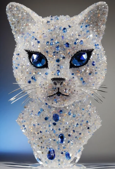 (((A fabulous two faced cat made of crystals)))
