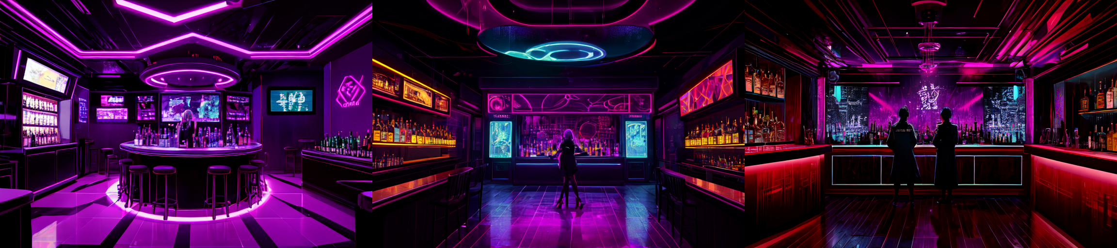 highly insanely detailed, masterpiece, top quality, best quality, highres, 4k, 8k, RAW photo, (very aesthetic, beautiful and aesthetic), 
__lazy-wildcards/subject/env-bg-interior/cyberpunk_club/prompts__, 
<lora:Cyberpunk_Club:0.3>, 
(1girl:1.3), 1other, 
__lazy-wildcards/dataset/background__,âââ
