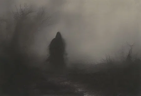 impactful paint of The Reaper in a country road <lora:Desolation:0.7>, , highly detailed, 8k, sharp, professional, clear, high contrast, high saturated, , vivid deep blacks, crystal clear