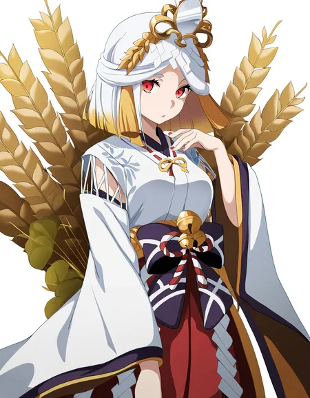 yuzuanjin,1girl,solo,looking at viewer,simple background,white background,cowboy shot,<lora:yuzuanjinC-000008:1>,red eyes,, masterpiece, best quality, very aesthetic, absurdres,newest, incredibly absurdres,, (tsukishiro saika:0.8)