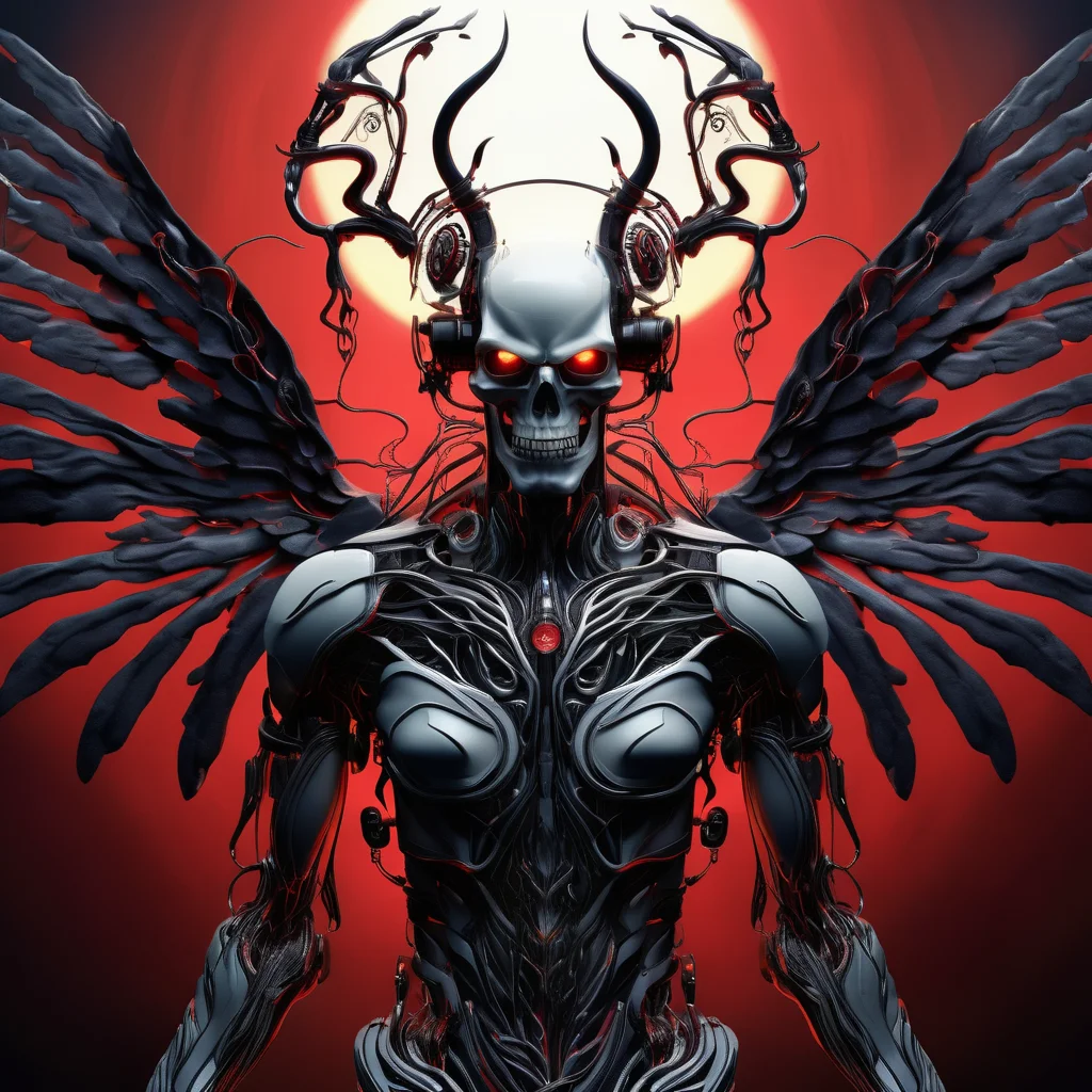 ((best quality)), ((masterpiece)), ((realistic,digital art)), (hyper detailed),DonMD3m0nV31nsXL,bio organic demonic veins, Wire EDM Machine, Winged Embellishments,Barcodes, Striped, Lustrous, , <lora:DonMD3m0nV31nsXL_v1.1-000009:0.85>