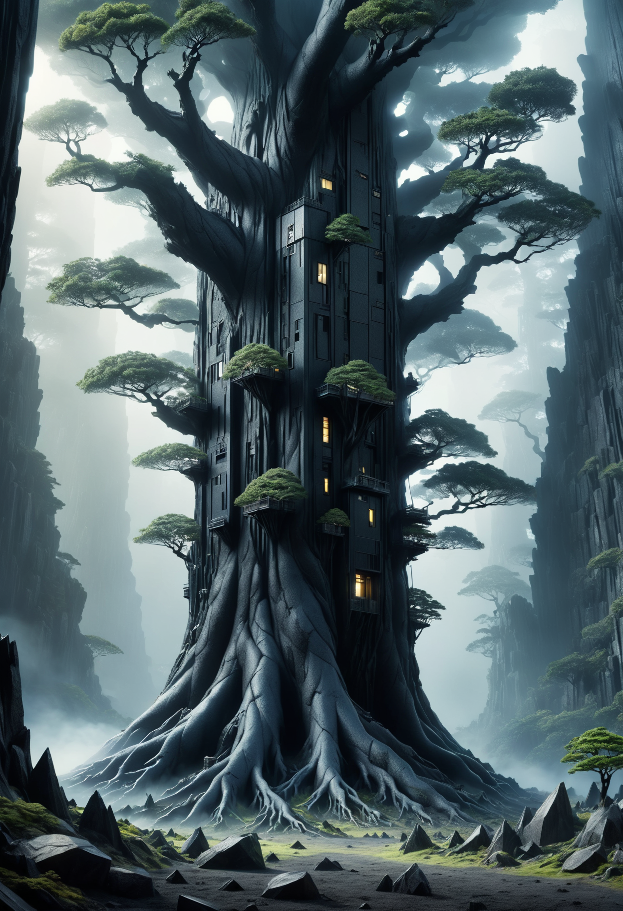 DonMB14ckR0ckXL, black rock, networked ground air japanese arboreal Lung,   ethereal
 , <lora:DonMB14ckR0ckXL-000008:0.8>