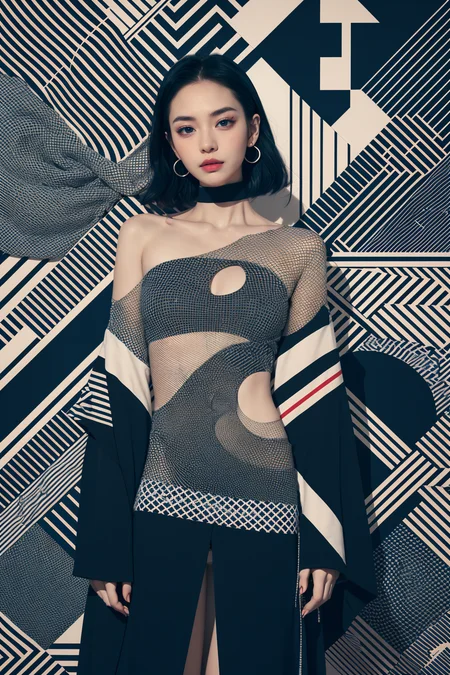 Geometric design style几何设计风格lora