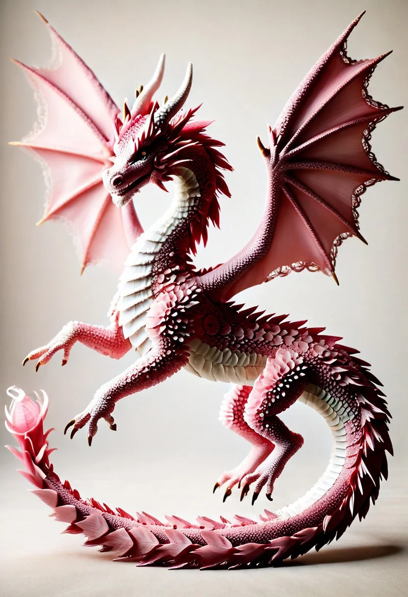 (((A fabulous dragon made of sakura)))