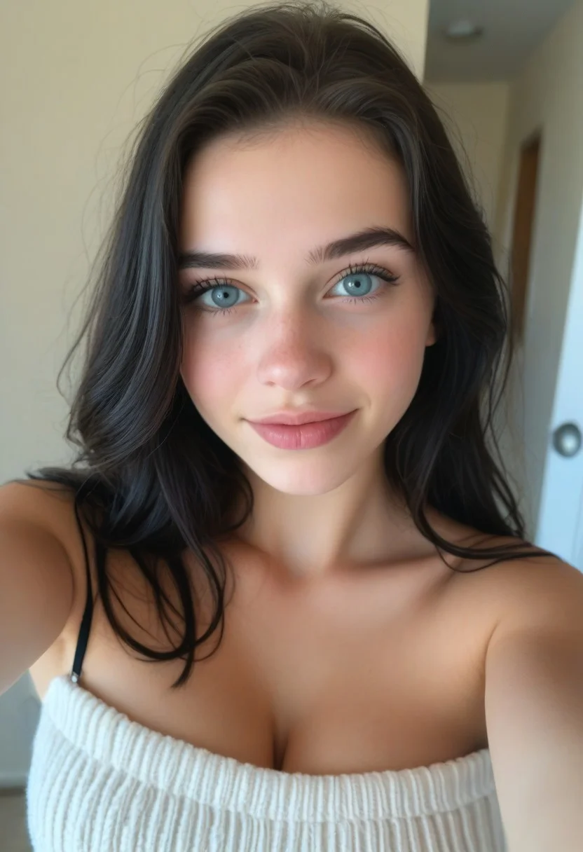 score_9, score_8_up, score_7_up, BREAK, ,realistic, tiktok,,selfie ,gf,1girl,snowwhiite, ,cutie face, cutie disney look like,black hair, pale skin,big breast, , looking at viewer,college hallway
