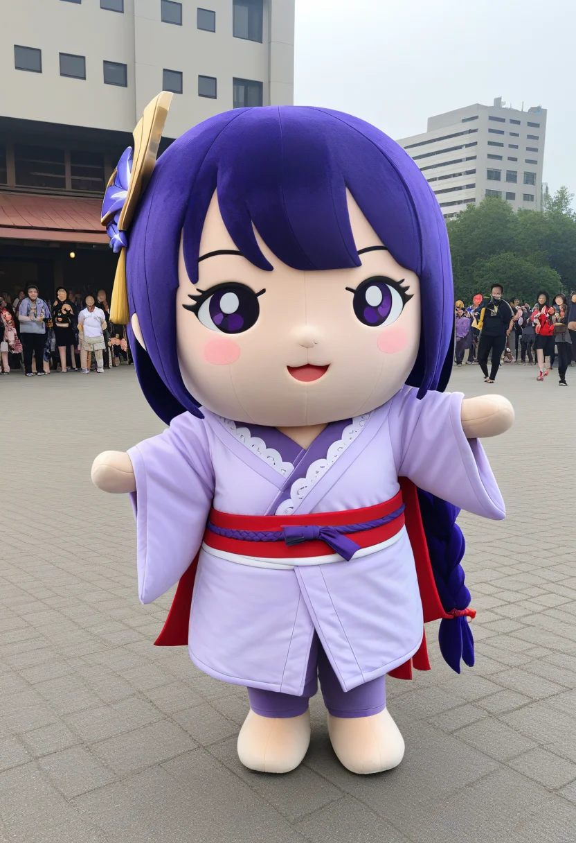 rating_safe, yuruchara, plush, chibi, full body,  solo , 
outside, crowd  
<lora:yuruchara_pony_tags_4d_3ep:1>
1girl,raiden shogun,