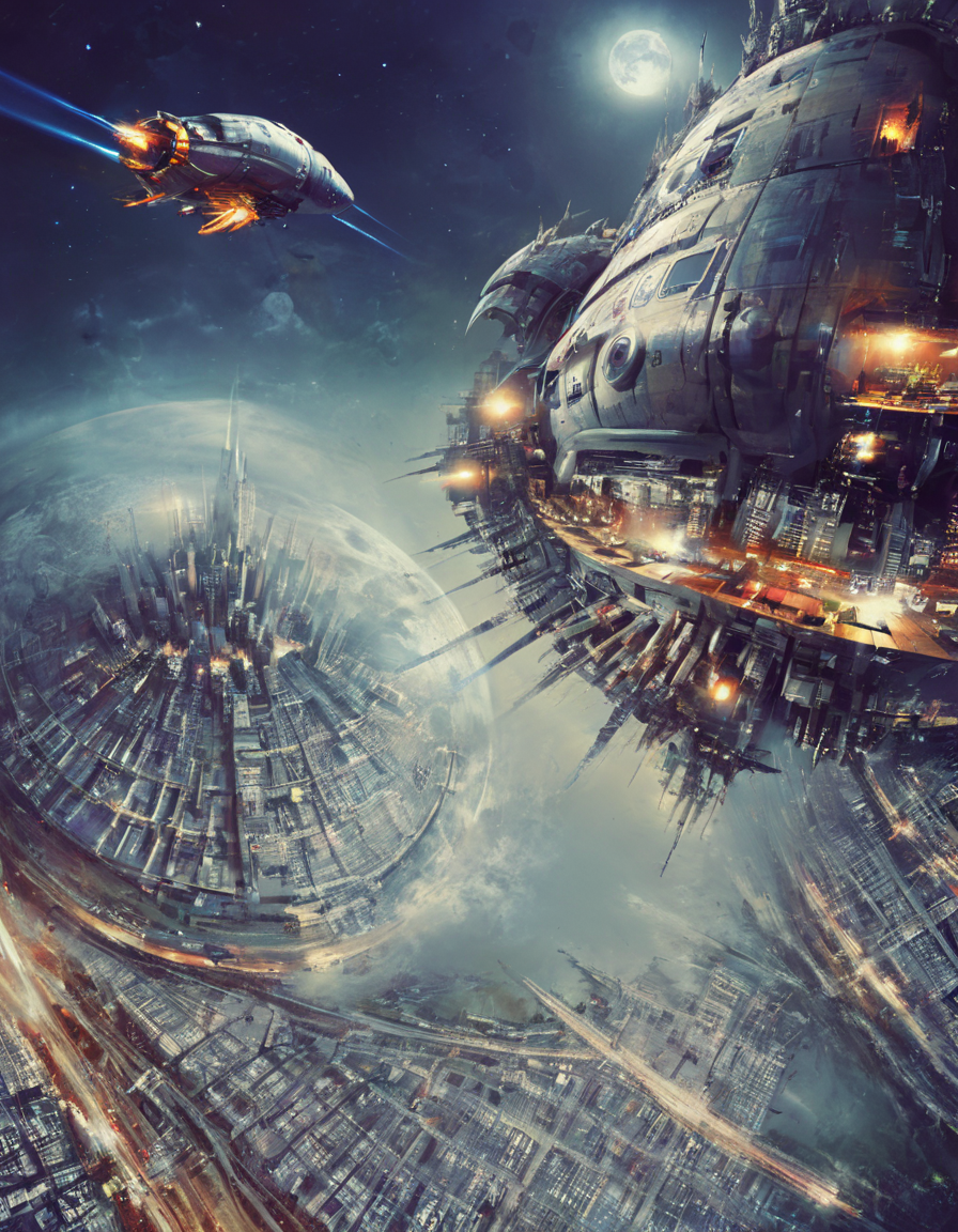 <lora:dand:0.6>dand, spaceship, city, moon,