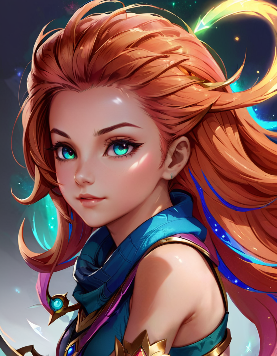 line art drawing 1girl zoe, (heterochromia), long multi colored hair, league of legends, Full Shot,
 <lora:LolZoeXL:0.9> <lora:xl_more_art-full_v1:0.4>, ZIP2D . professional, sleek, modern, minimalist, graphic, line art, vector graphics