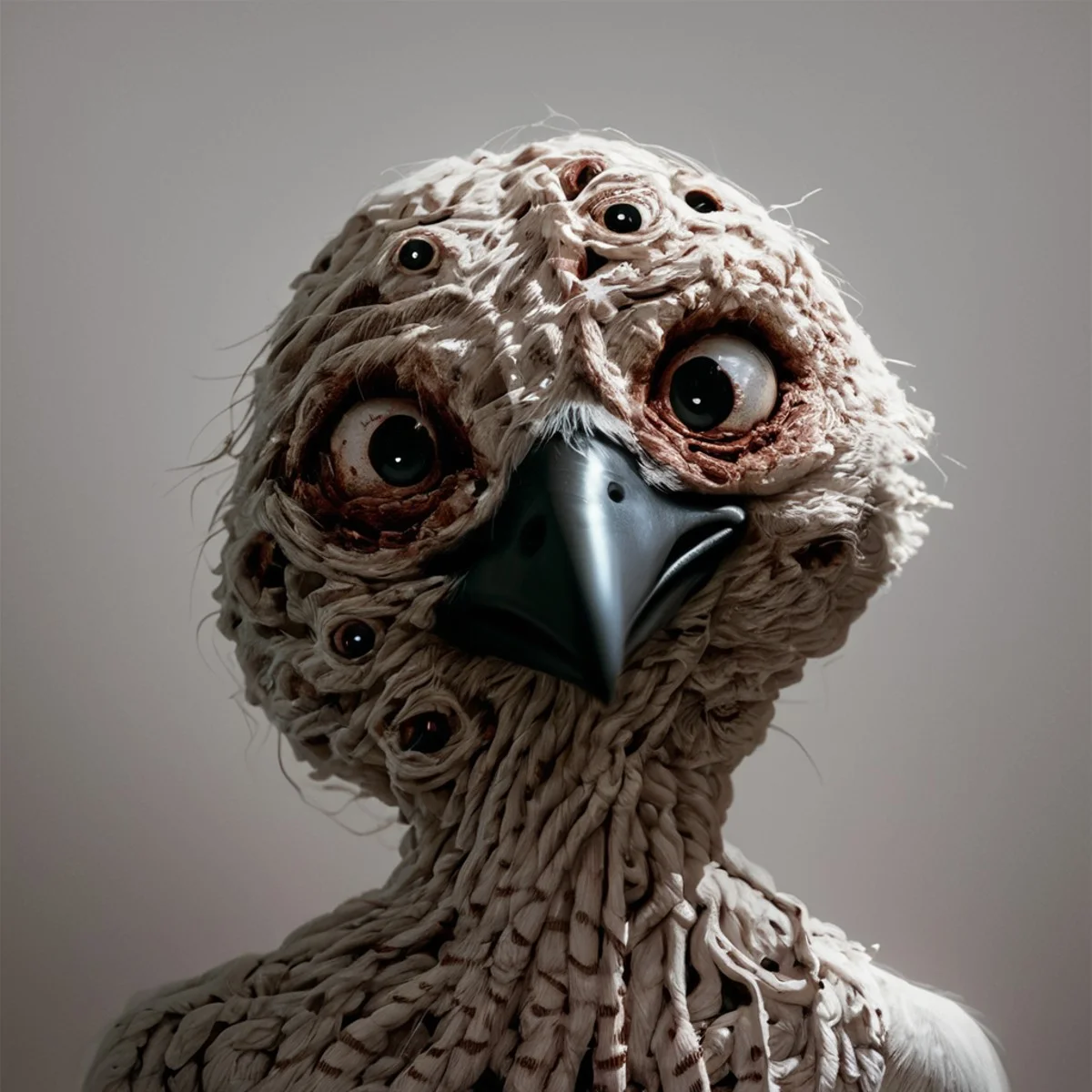 <lora:Eldritch_Beast_Pony:1>, topmount, bird, beak, furry_source, score_9, scoure_8, score_7, breasts, anthro, <lora:photov3:0.75>, realistic, style, horror, beastmass,