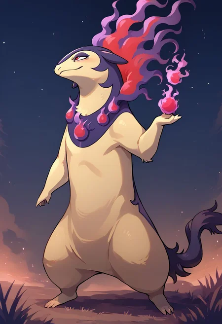 (source_anime, score_9, score_8_up, score_7_up:1), solo male, hisuityphlosion, looking up, night, sky, stars