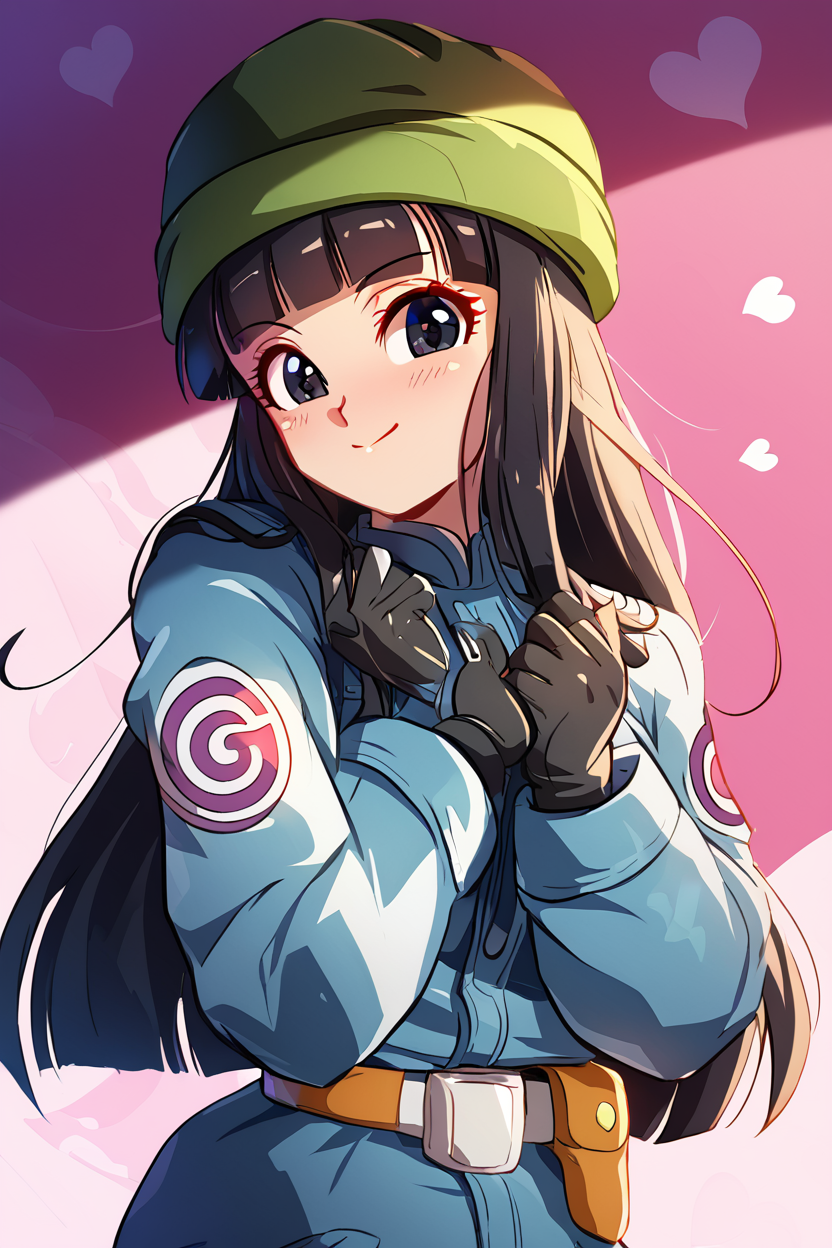 score_9, score_8_up, score_8, medium breasts, (curvy), cute, eyelashes,       ,,, , ,,, zzMai, long hair, black hair, black eyes, blunt bangs,  military uniform, belt, <lora:FutureMai_DragonBall_PDXL:1.0>,  ,,,, BREAK, smile, closed mouth, looking at viewer, cowboy shot, ,,, embedding:zPDXL, Expressiveh, ,,, <lora:Konpeto_PDXL_v3:1.0>, <lora:SDXLFaeTastic2400:0.5>, <lora:Expressive_H-000001:0.4>,