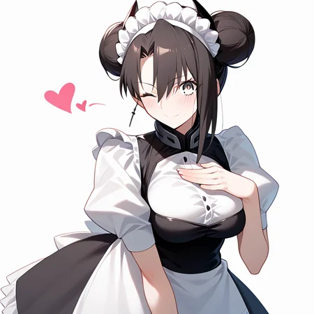 <lora:Takeuchi_Takashi_PonyXL_style_v01:1>
<lora:agent_XL-bf16-pony-v1:0> <lora:agent.pony:1>
score_9 , score_8_up , score_7_up , source_anime , 
masterpiece , best quality , ultra-detailed , 
BREAK
agent \(girls' frontline\), maid
1girl , woman , huge breasts , light smile , light blush , ((medusa (fate)):0.5)  , 
long black hair  , maid dress ,  
blowing kiss , k1ss3s , looking at viewer , heart , one eye closed ,   <lora:k1ss3sXLP:1>