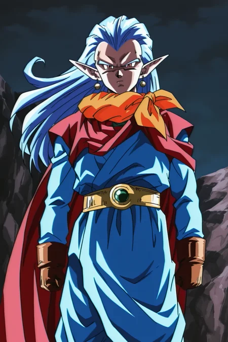 anime screencap, anime coloring, detailed face, perfect fingers, masterpiece, best quality, very aesthetic, absurdres, volumetric lighting,
dark sky, outdoors, standing on a cliff,
<lora:Chrono_Trigger_anime_cutscene_style:1>
Chrono Trigger style, retro artstyle, 1990s (style),
Magus (character), 1boy, solo, pointy ears, red eyes, jewelry, earrings, long hair, scarf, gloves, light blue hair, looking at viewer, serious, closed mouth, cowboy shot
