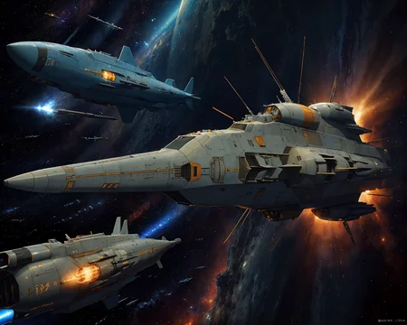 best quality,masterpiece,highly detailed,ultra-detailed,
(logh spacecraft, space_battleship look like submarine u2 Hammerhead sharks , science fiction , scifi :1.1) in orbit earth \(planet\), starry sky, nebula, beam,laser,glowing engin,
<lora:LOGH_FPA_V02:0.6>