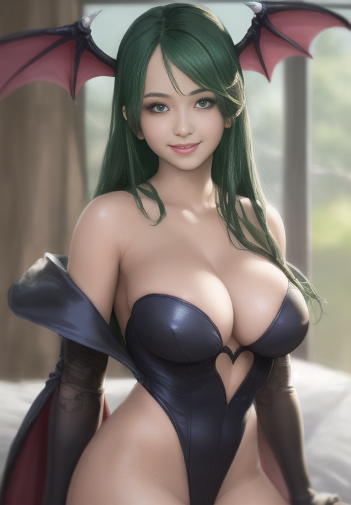 <lora:darkstalkers_morrigan:0.8>, darkstalkers_morrigan, smile, portrait,, (masterpiece, best quality, detailed:1.3), (trending on CGSociety, trending on pixiv, contest winner:1.3)