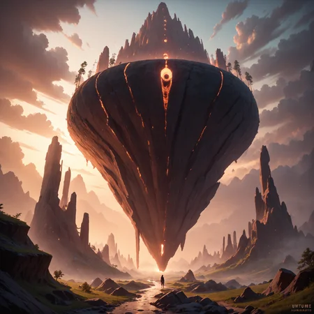score_9, score_8_up, score_7_up, score_6_up, score_5_up, score_4_up, concept art, realistic 1 girl, radiant gathers, floating island <lora:glowneon_xl_v1:0.6> glowneon, upright straddle, black hole, volumetric lighting, depth of field, cinematic