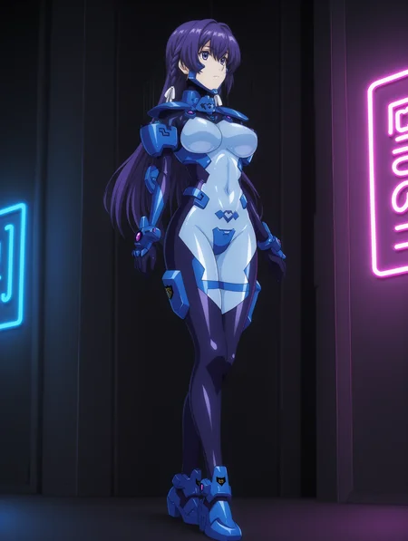 <lora:Tinasha_-_Unnamed_Memory:1> tinasha, 
1girl,solo,
science fiction, bodysuit,muv-luv, armor,
purple neon lights,
full body, 
masterpiece,best quality,amazing quality,