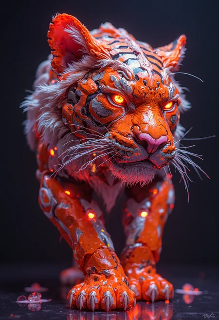 A mechanical tiger, Vibrant Glow
