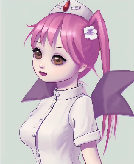 <lora:LCM_LoRA_Weights_SD15:1> 
<lora:oekakiDT:1> dreamertapir
1girl
mature female, 
oekaki
 <lora:chanthology_ebola-chan:1> ebola-chan, twintails, hair flower, hair ornament, nurse cap, nurse, wings